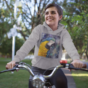 Blaue und gelbe Macahaodie Hoodie