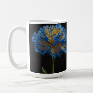 Blaue und gelbe Nelke,  Kaffeetasse
