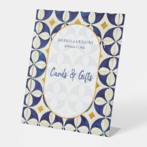 Blaue und gelbe portugiesische Hochzeitskarten und