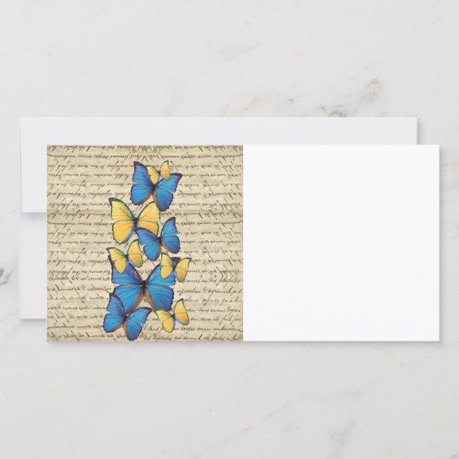 Blaue und gelbe Schmetterlinge (Vorderseite)