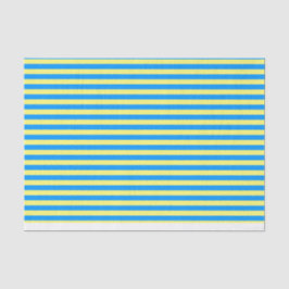 Blaue und gelbe Streifen Seidenpapier