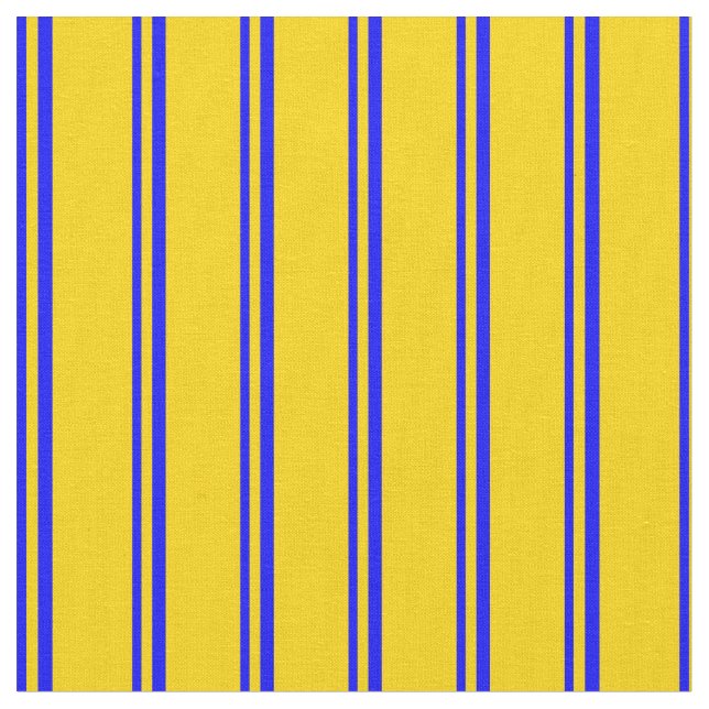 Blaue und gelbe Streifen Stoff (Nahaufnahme)