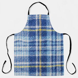 Blaue und gelbe Tartan oder karierter Hintergrund  Schürze