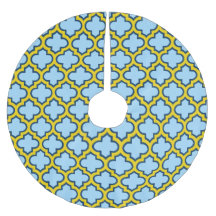 Blaue und gelbe Trellis, Gitter, Quatrefolie