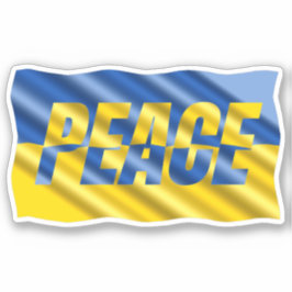Blaue und Gelbe Ukraine inspirieren zum Frieden im Aufkleber