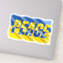 Blaue und Gelbe Ukraine inspirieren zum Frieden im Aufkleber