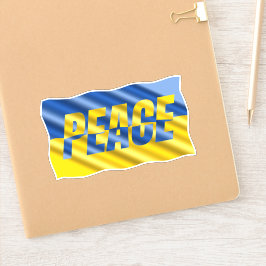 Blaue und Gelbe Ukraine inspirieren zum Frieden im Aufkleber