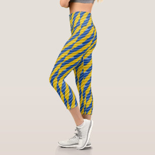 Blaue und Gelbe Ukraine inspirieren zum Frieden im Capri Leggings
