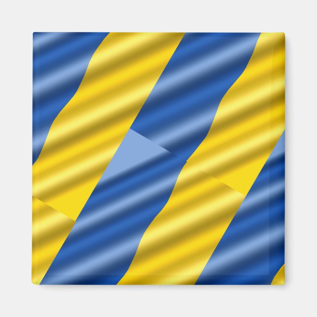 Blaue und Gelbe Ukraine Inspiriert Frieden ohne Kr Magnet (Vorne)