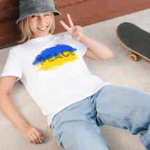 Blaue und Gelbe Ukraine Inspiriert Frieden ohne Kr