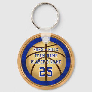 Blaue und goldene Basketball-Schlüsselanhänger mit Schlüsselanhänger
