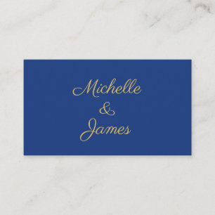Blaue und goldene Farben Professionell Trendig Mod Begleitkarte