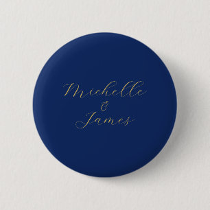Blaue und goldene Farben Professioneller moderner Button