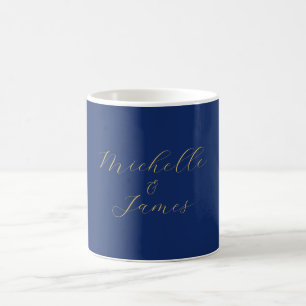 Blaue und goldene Farben Professionelles modernes Kaffeetasse