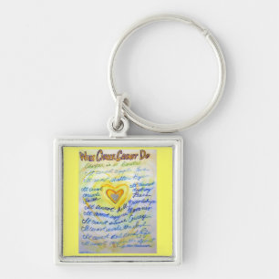 Blaue und goldene Krebserkrankung können Keychain Schlüsselanhänger