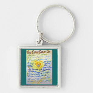 Blaue und goldene Krebserkrankung können Keychain  Schlüsselanhänger