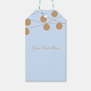 Blaue und goldene moderne Lichterkette, stilvolle  Geschenkanhänger
