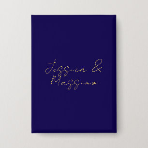 Blaue und goldene professionelle, trendy minimalis button