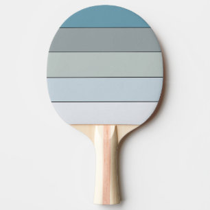 Blaue und graue Farbstreifen auf Aquarellpapier Tischtennis Schläger