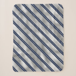 Blaue und graue glänzende Streifen Sherpadecke