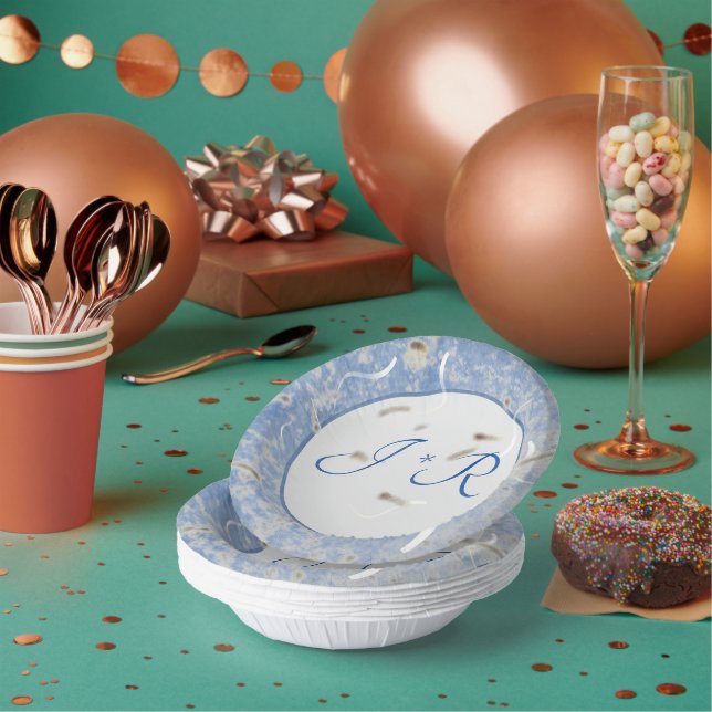 Blaue und graue Marmorplatte Pappteller (Multi)