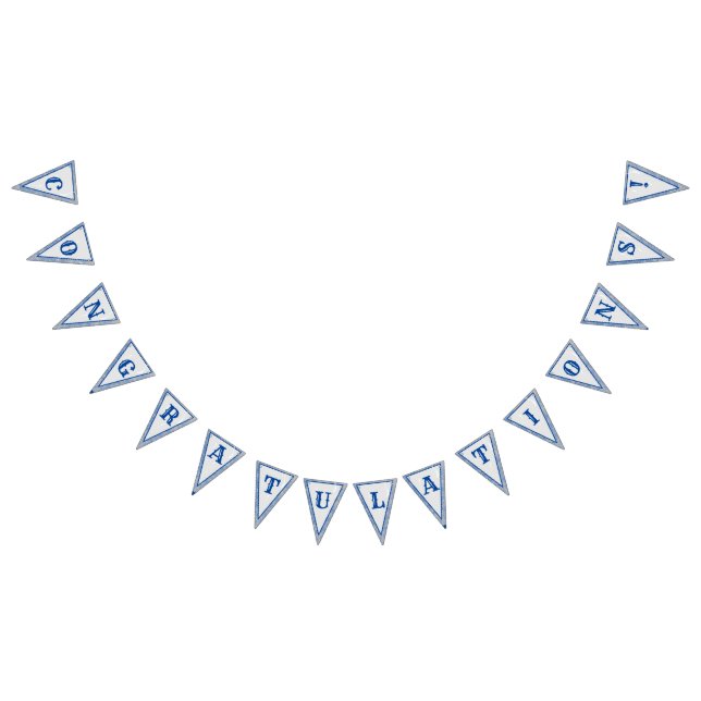 Blaue und graue Marmorwurzel Wimpelkette (Alle)