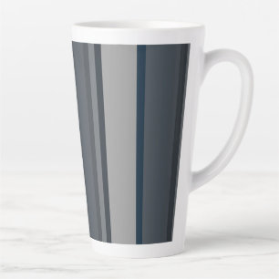 Blaue und graue Streifen Milchtasse