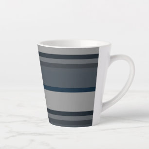 Blaue und graue Streifen Milchtasse