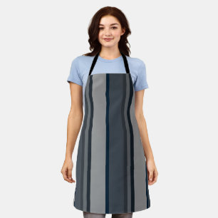 Blaue und graue Streifen Schürze