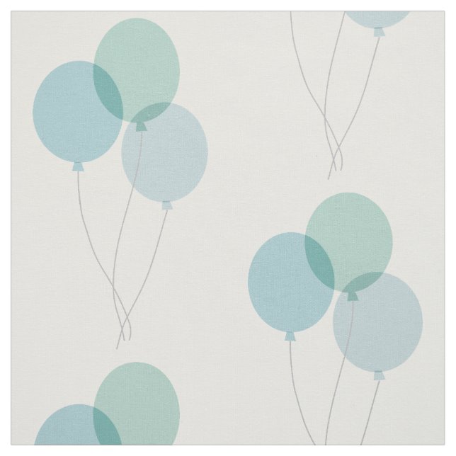 Blaue und grüne Ballonmuster Stoff (Muster)
