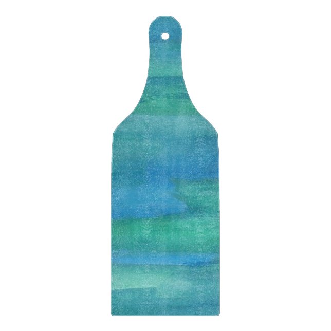 Blaue und grüne Erdtöne Schneidebrett (Vorderseite)