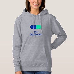Blaue und grüne Kapsel Hoodie