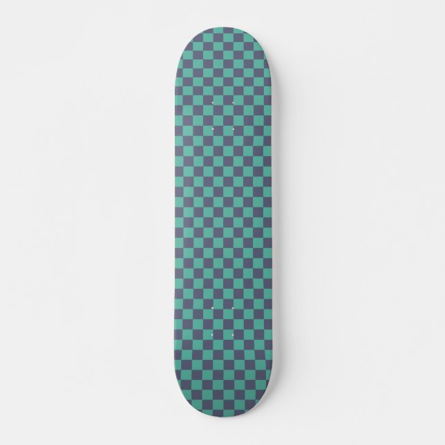 Blaue und grüne Karton Skateboard (Vorne)