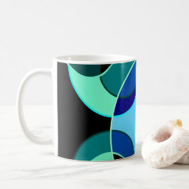 Blaue und grüne Kreise Kaffeetasse