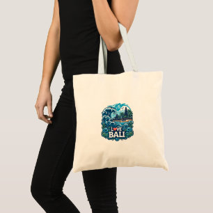 Blaue und Grüne Liebe Bali-Tasche Tragetasche