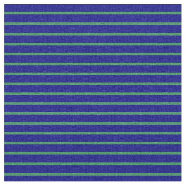 Blaue und grüne Linien/Streifen Muster Stoff (Nahaufnahme)