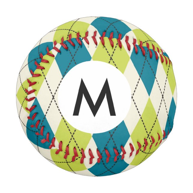 Blaue und grüne Raute Baseball (Vorderseite Links)