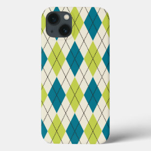 Blaue und grüne Raute iPhone 13 Hülle