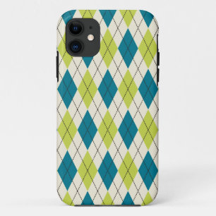 Blaue und grüne Raute Case-Mate iPhone Hülle