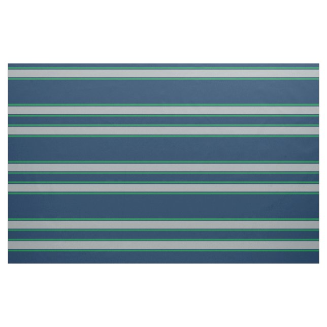 Blaue und grüne Sportstreifen Stoff (Fat Quarter (45,7 x 55,9 cm))