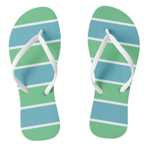 Blaue und grüne Streifen drehen Reinfälle um Flip Flops