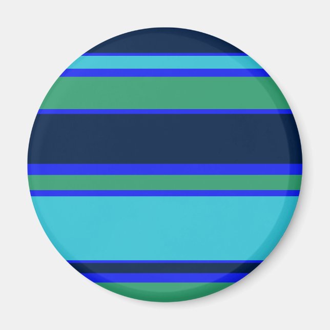 Blaue und grüne Streifen Magnet (Vorne)
