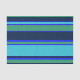 Blaue und grüne Streifen Seidenpapier
