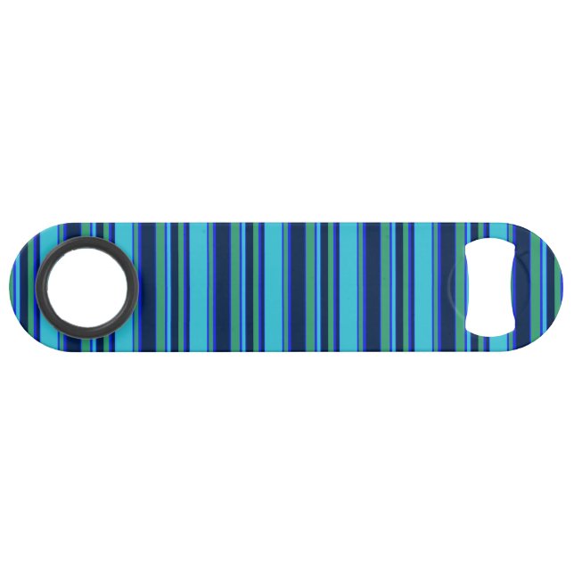 Blaue und grüne Streifen Speed Flaschenöffner (Vorderseite (Horizontal))
