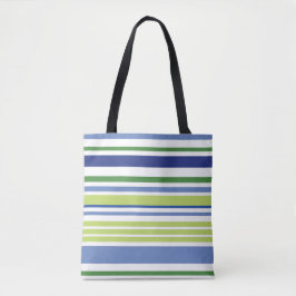 Blaue und grüne Streifen Tasche