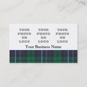 Blaue und grüne Tartan-Karo Visitenkarte