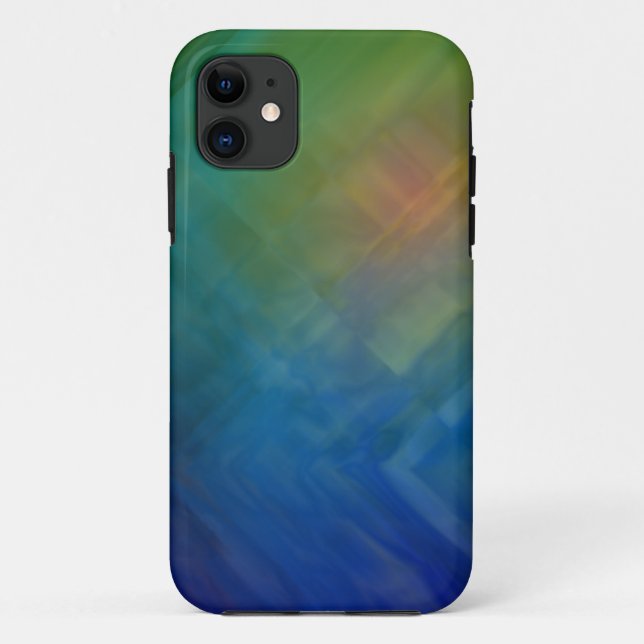 blaue und grüne Textilablage Case-Mate iPhone Hülle (Rückseite)