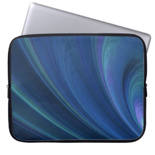 Blaue und grüne weiche Sand-Wellen Laptopschutzhülle