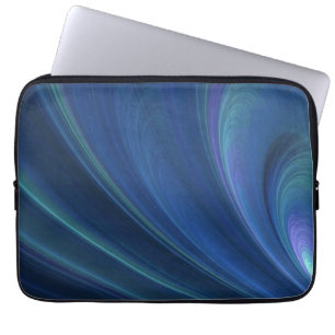 Blaue und grüne weiche Sand-Wellen Laptopschutzhülle