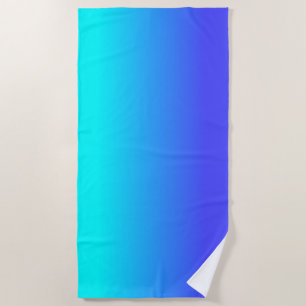 Blaue und helle Neonaqua Ombré Schatten-Neonfarbe Strandtuch